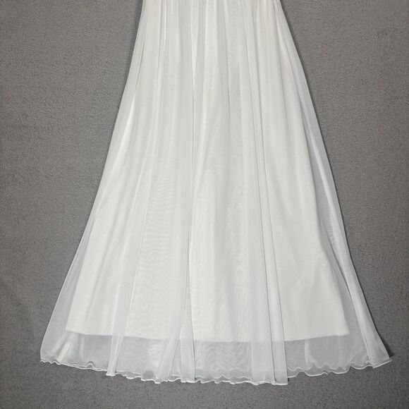 Connected Apparel Babydoll Dress Womens Size 6 Ivory White Bridal Feminine Flowy - Picture 2 of 16